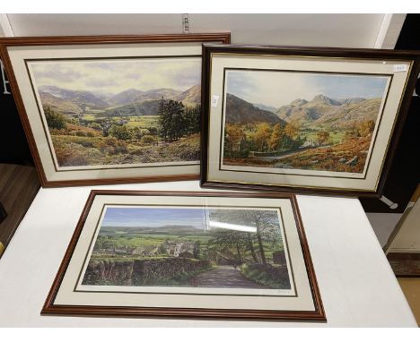 Three assorted framed prints all by K Melling, shipping unavailable 