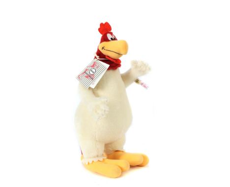 Foghorn LeghornSteiff, Huhn Looney Tunes, Nr. 354533, limitierte Auflage 37/1500, H: 34 cm, Knopf, Fahne, Etiketten, org. Zer