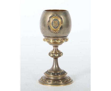 Schützenpokalzum IX. Verbandsschiessen, Baden-Baden, 1886, Bruckmann &amp; Söhne, Heilbronn, Silber 800, ca. 235 g, runder Ho