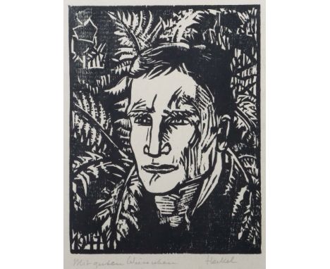 Heckel, Erich1883 - 1970, deutscher Maler, Grafiker und Holzschnitzer, Mitbegründer der Brücke, Prof.. 16. Jahresblatt: "Erin