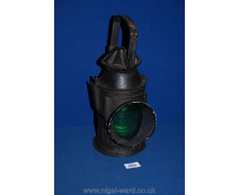 A 1930's Railway signalling Lamp, 13'' high