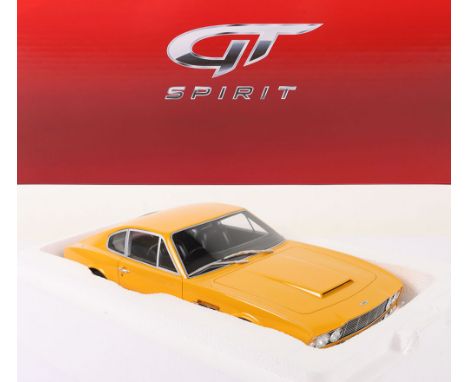GT Spirit Models GT079 Aston Martin DBS, yellow resin body, highly detailed, 1:18 scale, in mint boxed condition, with qualit