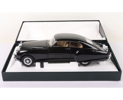Minichamps Bentley R Type Continental 1954, 1:18 Scale, metallic black diecast body, in near mint to mint pre owned condition