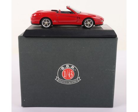 BBR Models Ferrari 456 Venice Cabrio Sultan of Brunei, red resin high quality model, 1:43 scale, in near boxed condition, win