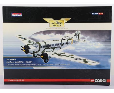 Corgi The Aviation Archive Junkers Ju52/3m-RJ+NP, C-Schulen (multi engine flying school) Thorn, used on eastern front Decembe