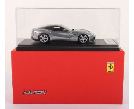 Look Smart Models Ferrari F12 Berlinetta Geneva Motor Show 2012, metallic silver resin high quality model, 1:43 scale, in min