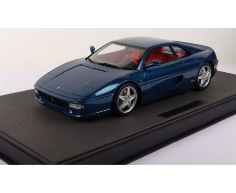 Top Marques Collectibles F335 Ferrari Berlinetta  metallic blue resin body, highly detailed, 1:12 scale, in mint condition, L