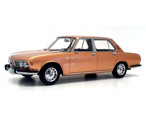 Best of Show BMW 2500 E3,1:18 Scale Model, Nr: BOS349, gold resin body, in mint boxed sealed condition, with polythene bag ou