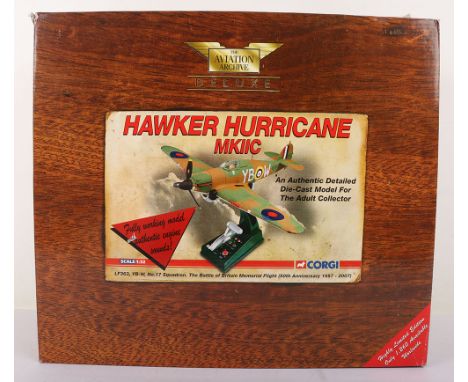 Corgi Aviation Archive Aircraft Model, Hurricane, AA35507 Hawker Hurricane MkIIC YB-W, 17 Sqn BBMF 50th Anniversary 1957-2007