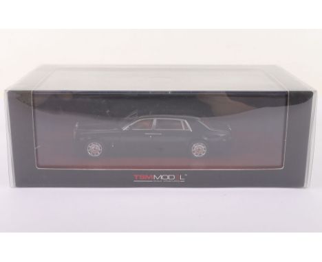 TSM Model Miniatures 2010 Rolls Royce Phantom LWB, black diecast model, in mint boxed condition, 1:43 scale.