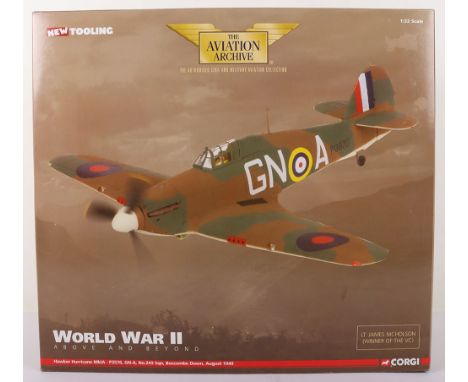 Corgi World War II Above and Beyond Hawker Hurricane MkIA- P3576, GN-A, No.249 Sqn, Boscombe Down, August 1940, LT. James Nic