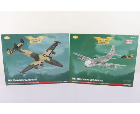 Two Corgi Aviation Archive Aircraft Models, US Modern Warfare, AA99190 Boeing KC-97L Stratofreighter, 121st Air Refuelling Wi