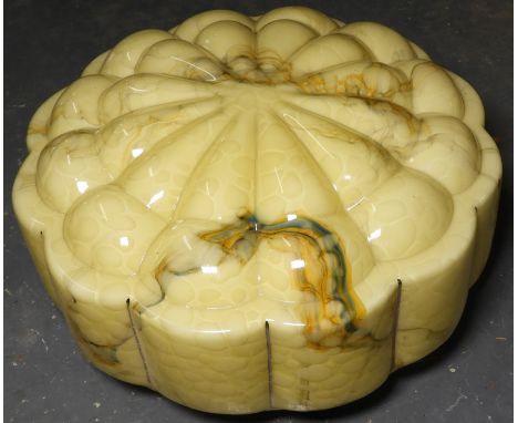 1940'S MARBLE GLASS CEILING LIGHT SHADE 