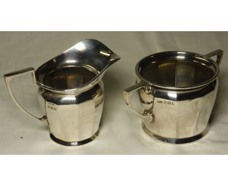 SILVER CREAM JUG & SUGAR BASIN 214.57G  