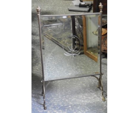 BRASS MIRRORED ADAM DESIGN GEORGIAN FIRESCREEN