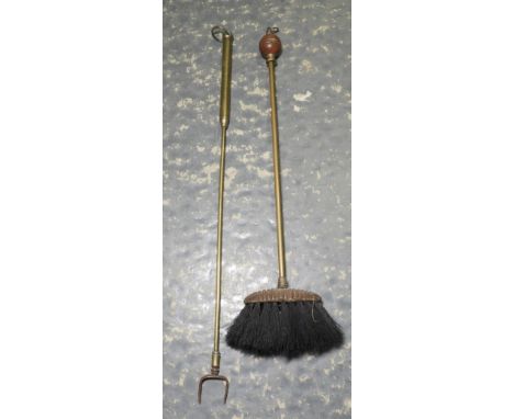 BRASS TOASTING FORK & BRUSH 
