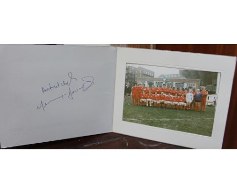 A Mervyn Davies signed photograph together with other signed ephemera together with an England v New Zealand 1979 ticket, C. 