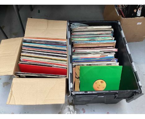Two boxes of mainly 12 inch singles including Michael Jackson, Admiral Bailey, Lenny Kravitz, Adeva, Pam Hall, Arrested Devel