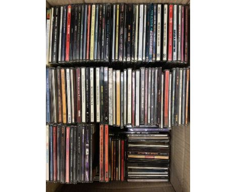 Box of CDs including hip hop, RnB, Michael Jackson book etc