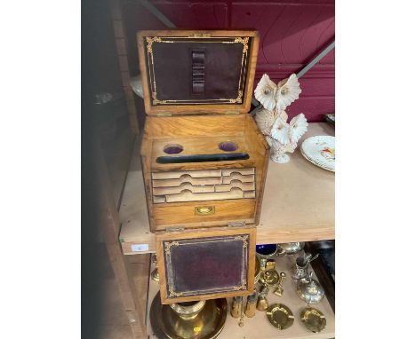 Victorian walnut stationary boxSome losses please see additional images on our website We would charge £20 postage for this i
