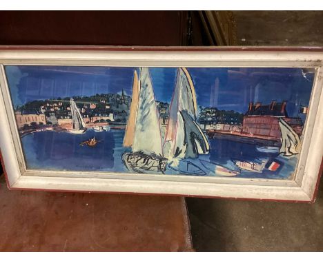 After R .Dufy print of harbour and another print (2)The Raoul Dufy print is damaged on top right, otherwise condition is ok n