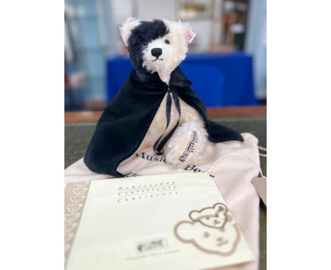 Steiff, musical bear 'Phantom of the Opera' number 662164, with certificate and dust bag.