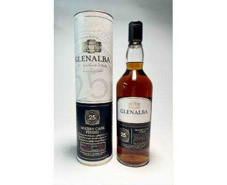 A bottle of Glenalba Blended Scotch Whisky, Sherry cask finish, aged 25 years, product of Scotland, with box, 70cl.
