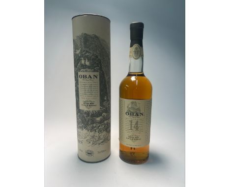 A bottle of Oban Single Malt Scotch Whisky, aged 14 years, distilled in Scotland, with box, 70cl.