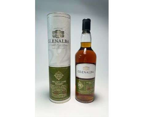 A bottle of Glenalba Blended Scotch Whisky, Sherry cask finish, aged 22 years, product of Scotland, with box, 70cl.
