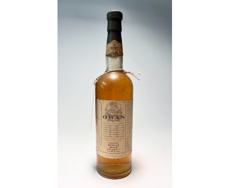 A bottle of Oban Single Malt Scotch Whisky, aged 14 years, distilled in Scotland, distressed label, 70cl.