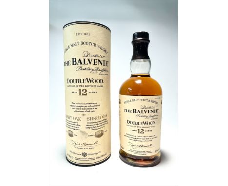 A bottle of The Balvenie Single Malt Scotch Whisky, distilled at The Balvenie distillery, Banffshire, Scotland, ‘Double Wood’
