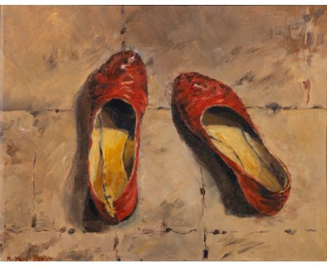 *M. Ward-Fowler [20th century school]Tiredsigned lower left and further inscribed verso, dated 1950oil on canvas38 x 48cm