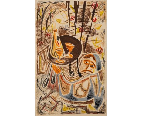 Will [20th century school]Bistro sceneinscribed WILL lower rightcoloured inks and gouache on card43 x 27cm; together with a c