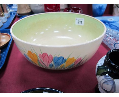 Clarice Cliff Crocus Pattern Fruit Bowl, for Newport Pottery, 22cm diameter.