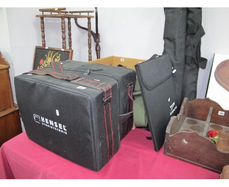 Hensel Expert Compact Flash and Generators, Professional Studio Photographic Lighting x 4 in carry cases with Tripods.