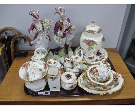 Royal Albert "Old Country Roses" Decorative Wares, including ginger jar, planter, bon bon dishes trinkets etc, and a pair of 