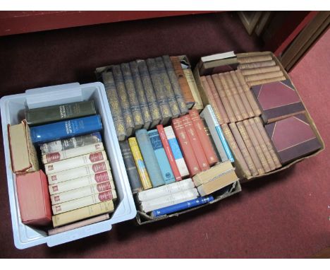 Books - Winston Churchill, Leonardo Da Vinci, Book of Knowledge, Encyclopedia Britannica, etc:- Three Boxes