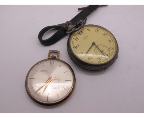 Limit Gold Plated Cased Openface Pocketwatch, Recta hallmarked silver cased openface pocketwatch, within engine turned case. 
