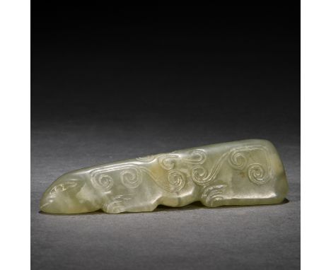 A Chinese Jade Beast Carving Han Dynasty H 8.5cm; L 2.8cm; 58g