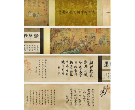A Chinese Hand Scroll Painting By Song Huizong Song Dynasty 42 x 135cm