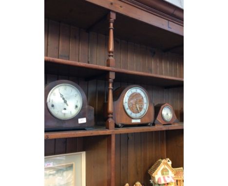 THREE MANTEL CLOCKS