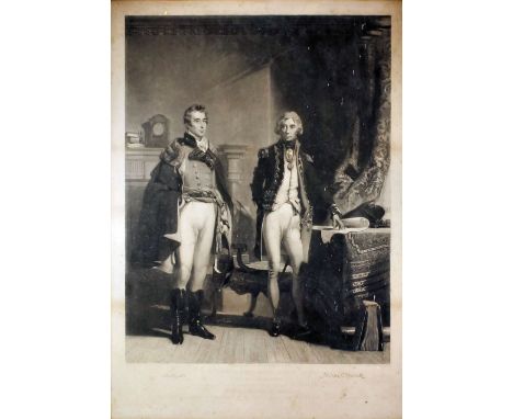Samuel William Reynolds II (1794-1872) - Engraving - "The Army and Navy" - Portrait of the Duke of Wellington and Admiral Lor