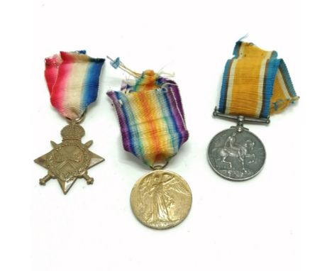 3 x WWI medals - 1914-15 star (25769 Pte I H Harris GLOUC R) t/w Victory / British war medal (201420 Pte G Harris SOM L I) 