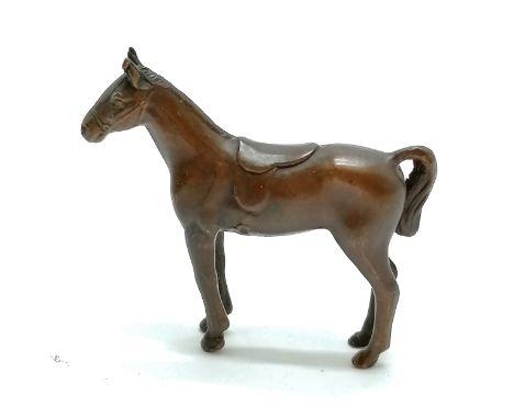 Miniature bronze model of a horse by JB - 5cm high 