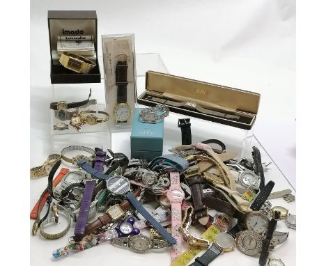 Qty of quartz &amp; manual wind wristwatches for spares / repairs and runs - SOLD ON BEHALF OF THE NEW BREAST CANCER UNIT APP