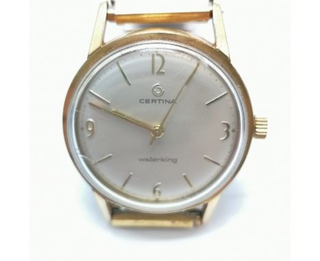 Certina waterking gold plated manual wind wristwatch (32mm case) &amp; some signs of wear and runs BUT WE CANNOT GUARANTEE TH