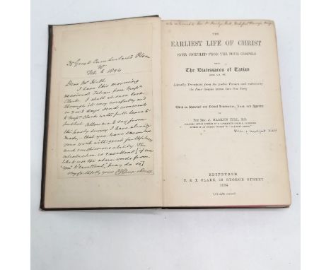 1894 book - 'The Earliest life of Christ' ~ personal copy of book belonging to author Rev James Hamlyn Hill (1847-1915) (with