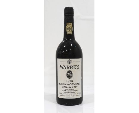 WARRE'S 1978 QUINTA DA CAVADINHA VINTAGE PORT
One bottle of Warre's 1978 Quinta Da Cavadinha Vintage Port.  75cl.  20% abv.  