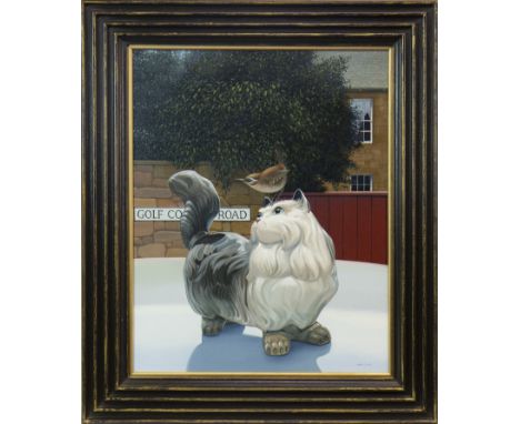 * GORDON K MITCHELL RSA RSW RGI (SCOTTISH b 1952), TOM AND JENNY, OF COURSE oil on canvas, signed, further signed and inscrib