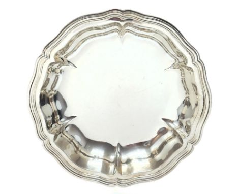 Große Silberschale Silber 835, mehrf. punz. D. Aron, Halbmond und Krone Adler, No. 13110, sehr gute Erhaltung, Durchmesser 25
